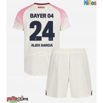 Camiseta Bayer Leverkusen Aleix Garcia #24 Visitante Equipación para niños 2025-26 manga corta (+ pantalones cortos)